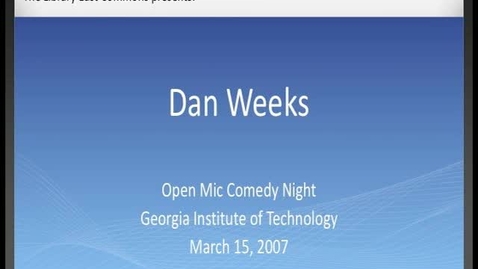 Thumbnail for entry Dan Weeks - Drop Day Comedy - Open Mic Comedy Night