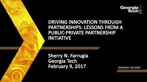 Thumbnail for entry Driving innovation through partnerships: Lessons from a public-private partnership initiative - Sherry Farrugia