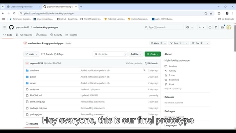 Thumbnail for Order Tracking Dashboard - Final Prototype - HCI CS6750