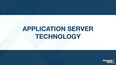 Thumbnail for entry Application Server Technology