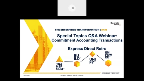 Thumbnail for Special Topics Q &amp; A Webinar: Commitment Accounting Transactions-Express Direct Retro (EDR) 06/16/2020