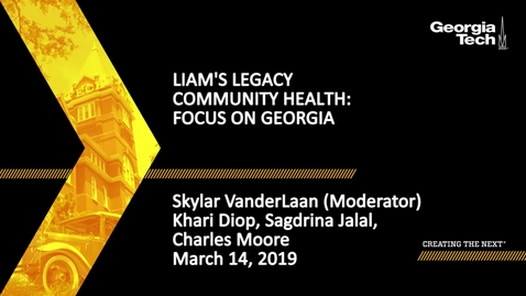 Thumbnail for Khari Diop, Sagdrina Jalal, Charles Moore, Skylar VanderLaan - Community Health: Focus on Georgia