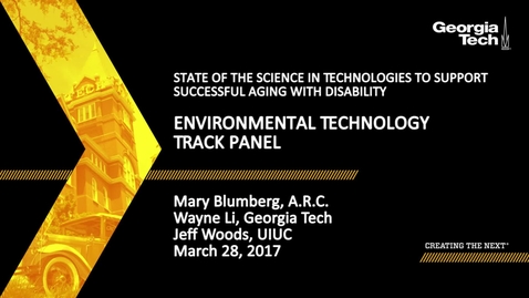 Thumbnail for Environmental Technology Track Panel - Mary Blumberg, Wayne Li, Jeff Woods