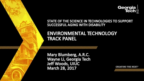 Thumbnail for entry Environmental Technology Track Panel - Mary Blumberg, Wayne Li, Jeff Woods