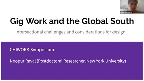 Thumbnail for Noopur Raval — Studying Intersectional Challenges in Gig Work: Lessons From the Global South