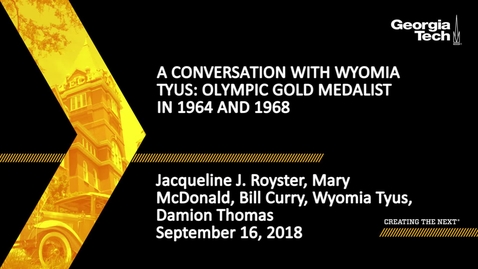 Thumbnail for entry A Conversation with Wyomia Tyus, Olympic Gold Medalist in 1964 and 1968