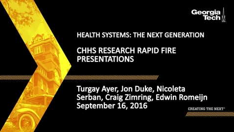 Thumbnail for entry Health Systems: The Next Generation - Research Rapid Fire Presentations