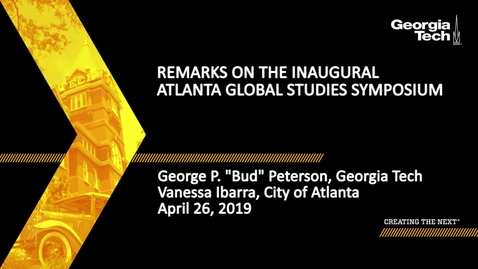 Thumbnail for Remarks on the Inaugural Atlanta Global Studies Symposium
