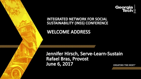 Thumbnail for Smart, Connected Communities Welcome Address - Jennifer Hirsch, Rafael Bras