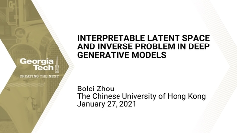 Thumbnail for Bolei Zhou - Interpretable latent space and inverse problem in deep generative models