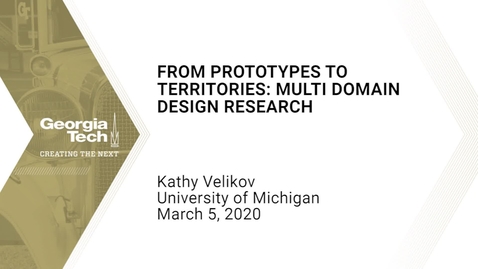 Thumbnail for Kathy Velikov - From Prototypes to Territories: Multi Domain Design Research