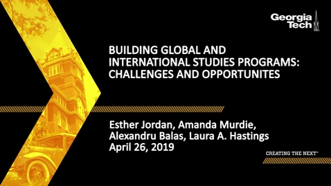 Thumbnail for entry Building Global and International Studies Programs: Challenges and Opportunites