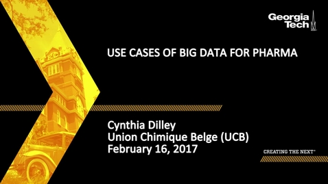 Thumbnail for entry Use Cases of Big Data for Pharma - Cinthia Dilley