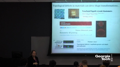 Thumbnail for entry From Microstructure to Morphology: Topological Defects and Shape Evolution in Soft Matter - Robin Selinger