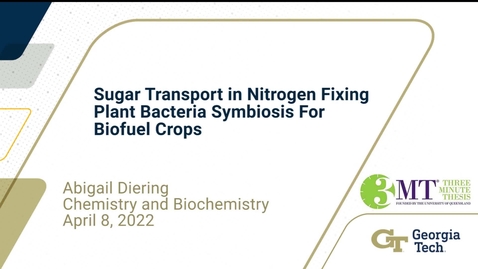 Thumbnail for Abigail Diering - Sugar Transport in Nitrogen Fixing Plant Bacteria Symbiosis For Biofuel Crops