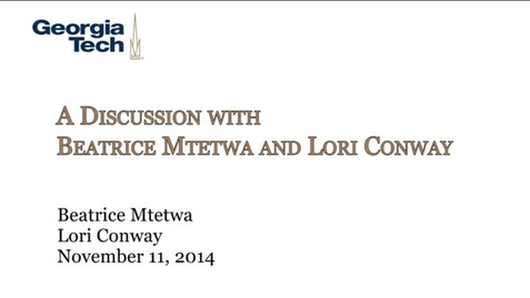 Thumbnail for entry Dialogue with Beatrice Mtetwa and filmmaker Lorie Conway - Beatrice Mtetwa, Lori Conway
