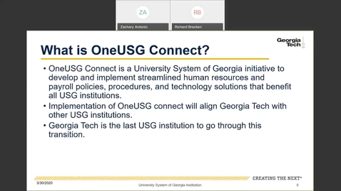 Thumbnail for Introduction to Employee Self-Service and Faculty Self-Service-- OneUSG Connect Overview