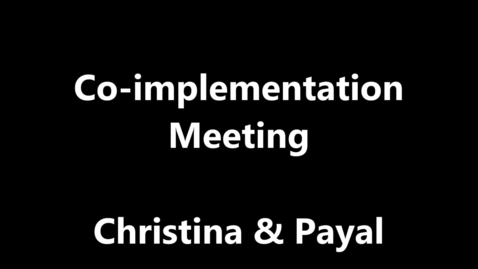 Thumbnail for Co-implementation Video