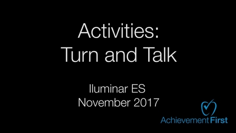Thumbnail for Activities: Turn and Talk - Community Circle