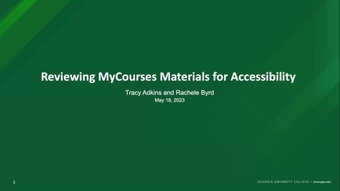 Thumbnail for MyCourses: Improving Course Accessibility