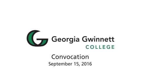 Thumbnail for 2016-09-15 - Convocation