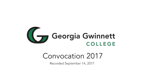 Thumbnail for entry 2017-09-14 - Convocation