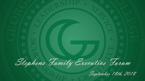 Thumbnail for Stephens Family Executive Forum Dedication - 09/18/2018