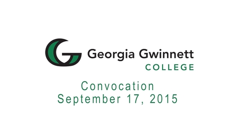 Thumbnail for entry 2015-09-17 - Convocation