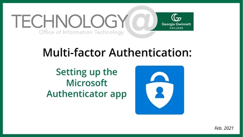 Thumbnail for entry MFA Authenticator setup