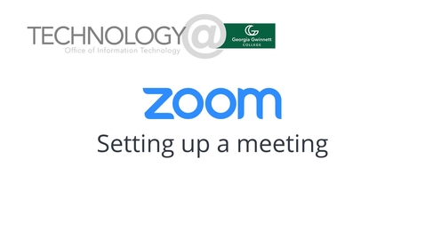 Thumbnail for Zoom: setting up meetings
