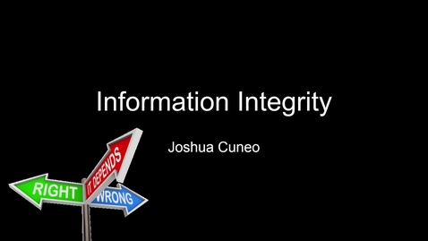 Thumbnail for entry ITEC2110 Information Integrity