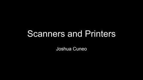 Thumbnail for entry ITEC2110 Scanners and Printers