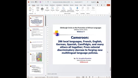 Thumbnail for Cameroon: 273 local languages, French, English, German, Spanish, CamPidgin, and many others all together; Forging new multilingual language policies