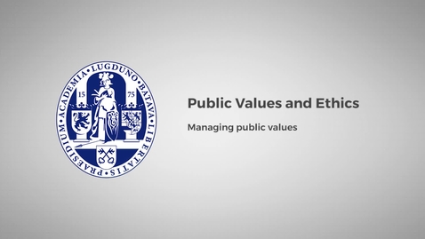 Thumbnail for Managing Public Values