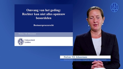 Thumbnail for Bestuursprocesrecht | Week 4 - Kennisclip III