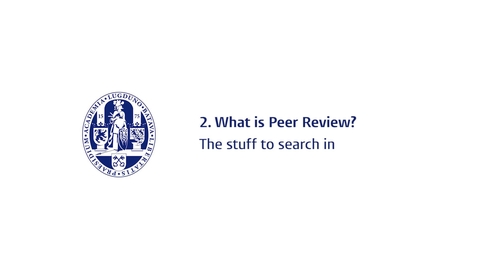 Thumbnail for 2. What is Peer Review