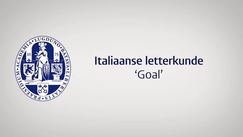 Thumbnail for Italiaanse letterkunde: 'Goal'