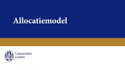 Thumbnail for Allocatiemodel