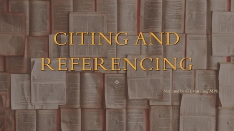 Thumbnail for Citing and Referencing ARW