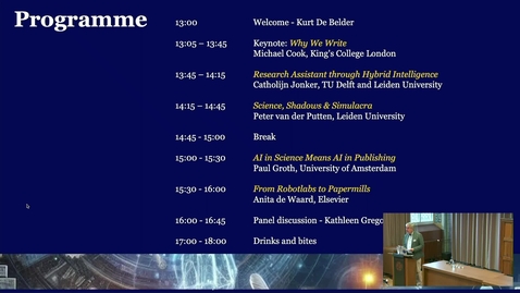 Thumbnail for Michael Cook - Keynote: Why We Write: Rediscovering What Matters About Scientific Publishing | Leiden University &amp; Elsevier Symposium on AI and Academic Publishing