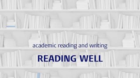 Thumbnail for 2. ATC - Reading well