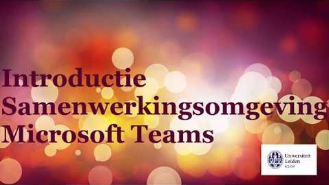 Thumbnail for Introductie Samenwerkomgeving MicrosoftTeams