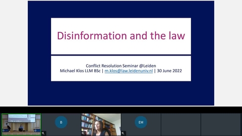 Thumbnail for Disinformation and the law.mp4