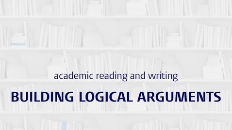 Thumbnail for 10. ATC - Building logical arguments