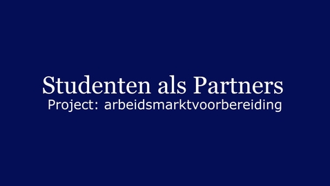 Thumbnail for Studenten als partners proeftuinproject Arbeidsmarktvoorbereiding