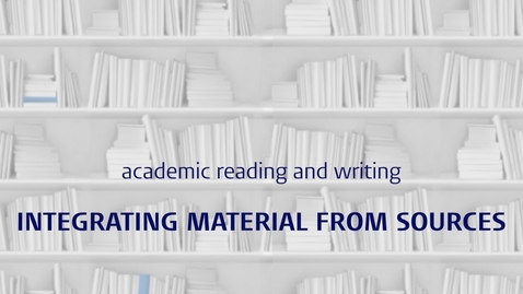 Thumbnail for 12. ATC - Integrating material from sources