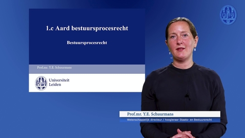 Thumbnail for Bestuursprocesrecht: week 1 - kennisclip 3: Aard bestuursprocesrecht