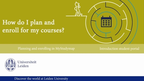 Thumbnail for How do I plan and enroll for my courses?