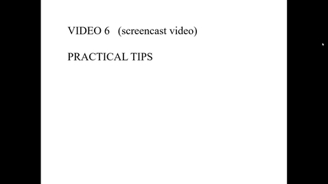 Thumbnail for 6. Practical Tips (&amp; file with extra tips)