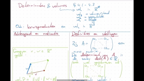 Thumbnail for 8.1 determinanten en volumes